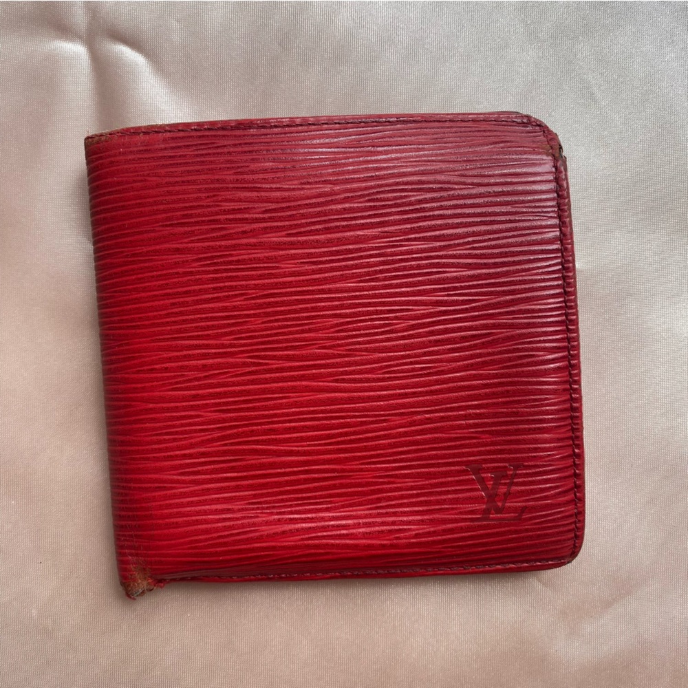 Louis Vuitton Red Epi Leather Wallet